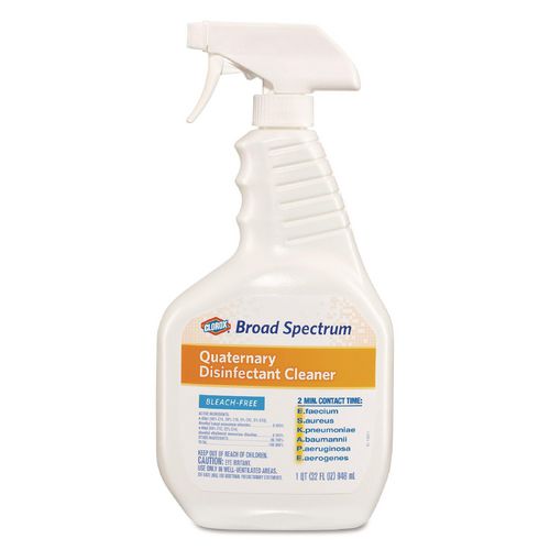 Broad+Spectrum+Quaternary+Disinfectant+Cleaner%2C+32+Oz+Spray+Bottle
