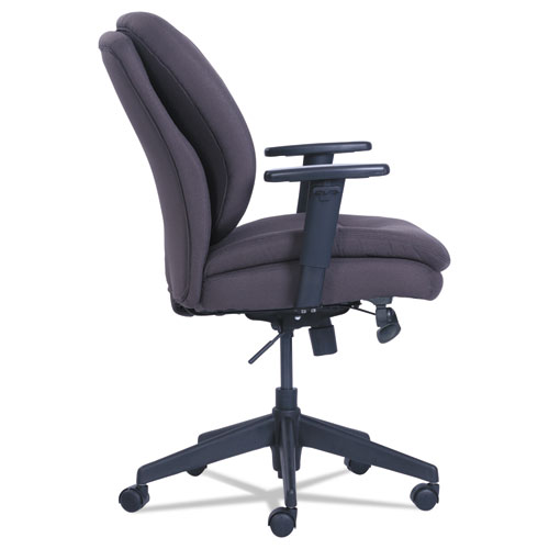 Picture of Cosset Ergonomic Task Chair, Supports Up to 275 lb, 19.5" to 22.5" Seat Height, Gray Seat/Back, Black Base