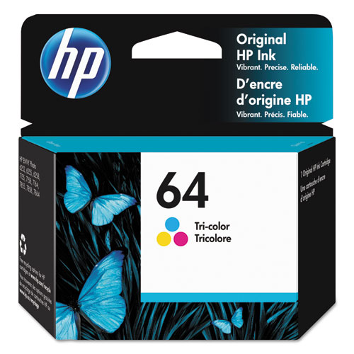 HP+64%2C+%28n9j89an%29+Tri-Color+Original+Ink+Cartridge