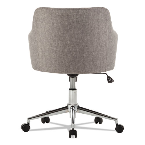 Picture of Alera Captain Series Mid-Back Chair, Supports Up to 275 lb, 17.5" to 20.5" Seat Height, Gray Tweed Seat/Back, Chrome Base