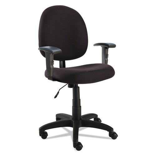 Picture of Alera Essentia Series Swivel Task Chair with Adjustable Arms, Supports Up to 275 lb, 17.71" to 22.44" Seat Height, Black