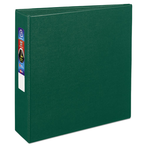 Picture of Heavy-Duty Non-View Binder with DuraHinge and Locking One Touch EZD Rings, 3 Rings, 3" Capacity, 11 x 8.5, Green