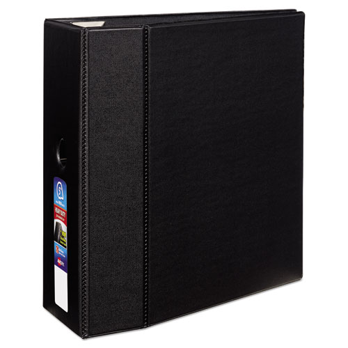 Picture of Heavy-Duty Non-View Binder with DuraHinge, Locking One Touch EZD Rings and Thumb Notch, 3 Rings, 5" Capacity, 11 x 8.5, Black