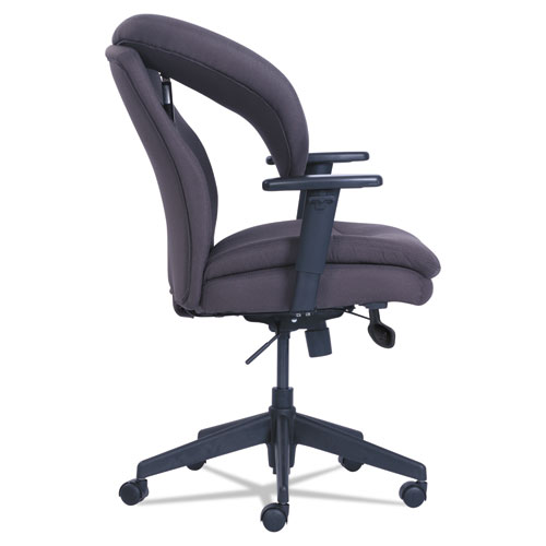 Picture of Cosset Ergonomic Task Chair, Supports Up to 275 lb, 19.5" to 22.5" Seat Height, Gray Seat/Back, Black Base