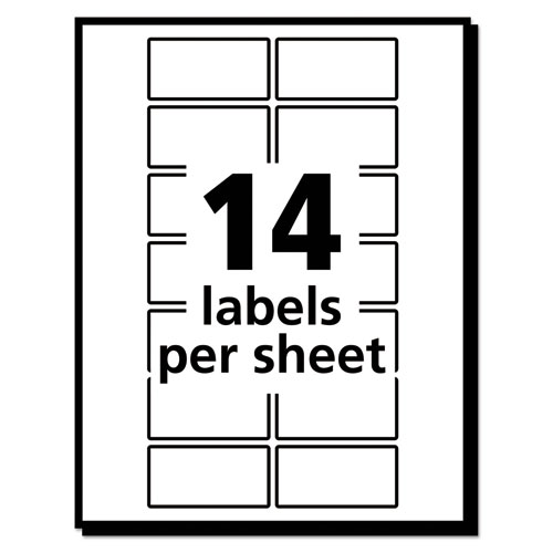 Picture of Removable Multi-Use Labels, Inkjet/Laser Printers, 0.75 x 1.5, White, 14/Sheet, 36 Sheets/Pack, (5430)