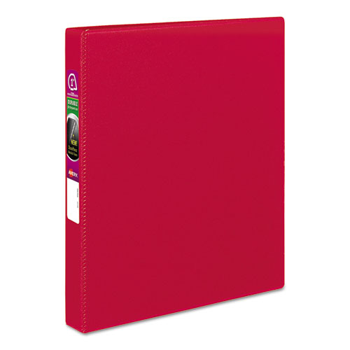 Picture of Durable Non-View Binder with DuraHinge and Slant Rings, 3 Rings, 1" Capacity, 11 x 8.5, Red