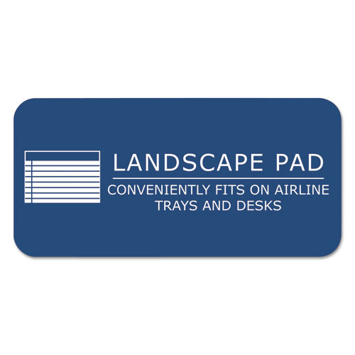 Picture of WIDE Landscape Format Writing Pad, Unpunched with Standard Back, Medium/College Rule, 40 Canary-Yellow 11 x 9.5 Sheets