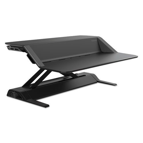 Picture of Lotus Sit-Stands Workstation, 32.75" x 24.25" x 5.5" to 22.5", Black