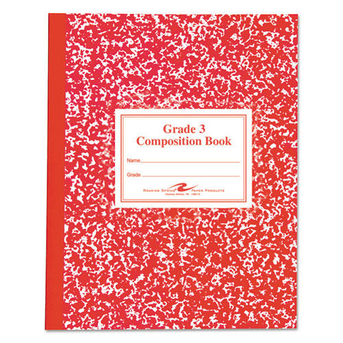 Grade+School+Ruled+Composition+Book%2C+Grade+3+Manuscript+Format%2C+Red+Cover%2C+%2850%29+9.75+x+7.75+Sheets