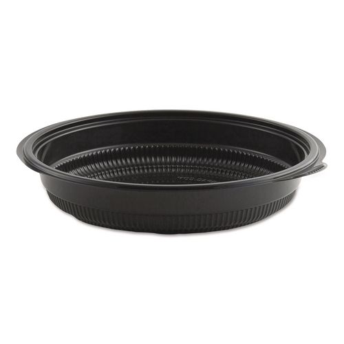 Picture of MicroRaves Incredi-Bowl Base, 24 oz, 8.5" Diameter x 1.51" h, Black, Plastic, 150/Carton