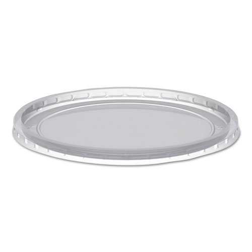 Picture of MicroLite Deli Tub Lid, Inside-Cap Fit, Fits 8-32 oz Containers, 4.56" Diameter x 0.26"h, Clear, Plastic, 500/Carton