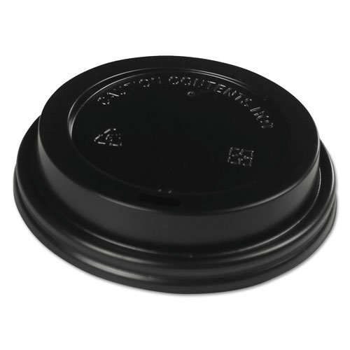 Picture of Hot Cup Lids, Fits 10 oz to 20 oz Hot Cups, Black, 1,000/Carton