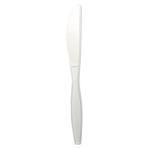 Picture of Heavyweight Polypropylene Cutlery, Knife, White, 1000/Carton
