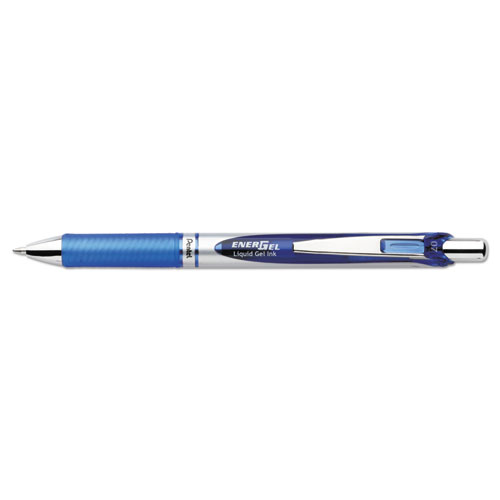 Picture of EnerGel RTX Retractable Liquid Gel Pen, .7mm, Black/Gray Barrel, Blue Ink