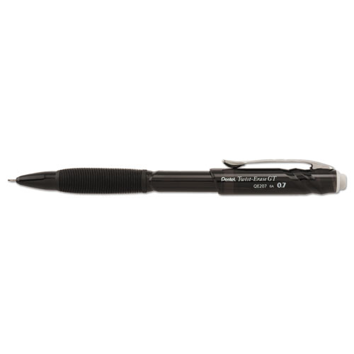 Picture of Twist-Erase GT Pencils, 0.7 mm, HB (#2), Black Lead, Black Barrel