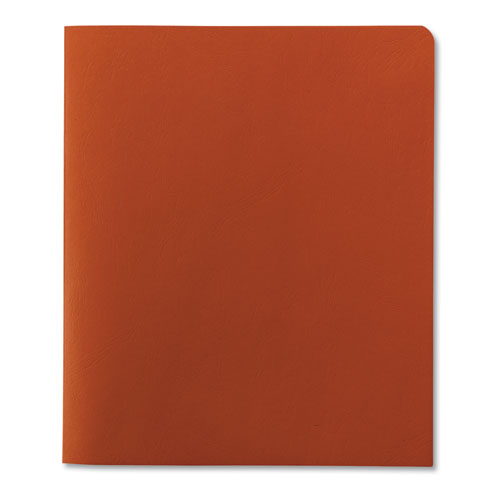 Picture of Two-Pocket Folder, Textured Paper, 100-Sheet Capacity, 11 x 8.5, Orange, 25/Box