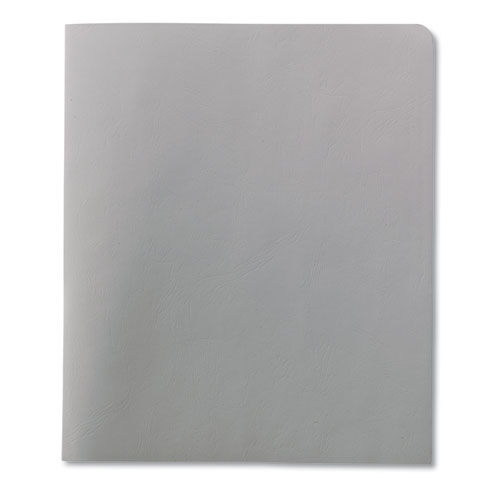 Picture of Two-Pocket Folder, Textured Paper, 100-Sheet Capacity, 11 x 8.5, White, 25/Box