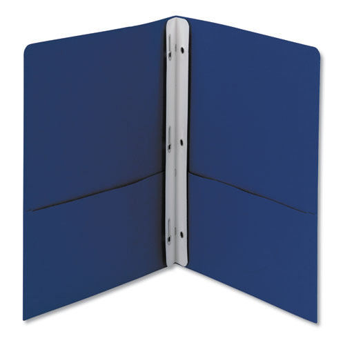 Picture of 2-Pocket Folder with Tang Fastener, 0.5" Capacity, 11 x 8.5, Dark Blue, 25/Box