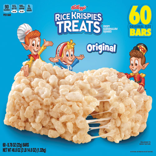 Picture of Rice Krispies Treats, Original Marshmallow, 0.78 oz Pack, 60/Carton