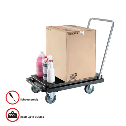 Picture of Heavy-Duty Platform Cart, 300 lb Capacity, 21 x 32.5 x 37.5, Black