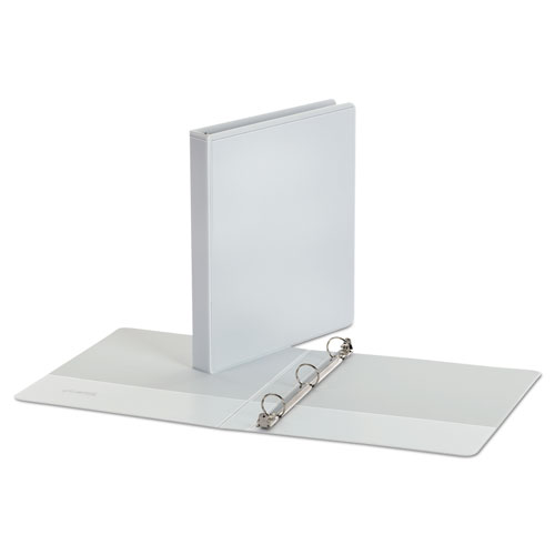Picture of Economy Round Ring View Binder, 3 Rings, 1" Capacity, 11 x 8.5, White