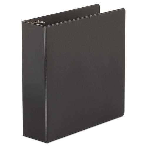 Picture of Economy Non-View Round Ring Binder, 3 Rings, 3" Capacity, 11 x 8.5, Black