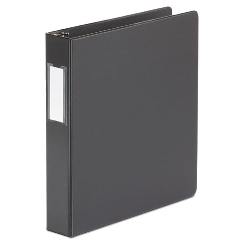 Picture of Economy Non-View Round Ring Binder, 3 Rings, 1.5" Capacity, 11 x 8.5, Black