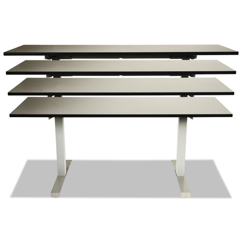 Picture of AdaptivErgo Sit-Stand Two-Stage Electric Height-Adjustable Table Base, 48.06" x 24.35" x 27.5" to 47.2", Gray