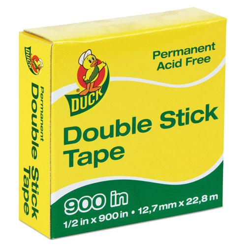 Picture of Permanent Double-Stick Tape, 1" Core, 0.5" x 75 ft, Clear