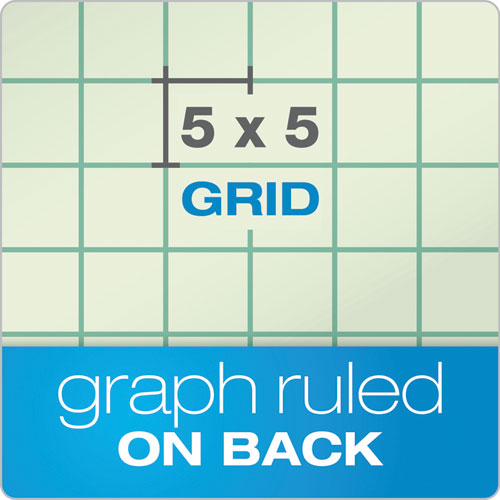 Picture of Engineering Computation Pads, Cross-Section Quadrille Rule (5 sq/in, 1 sq/in), Green Cover, 200 Green-Tint 8.5 x 11 Sheets