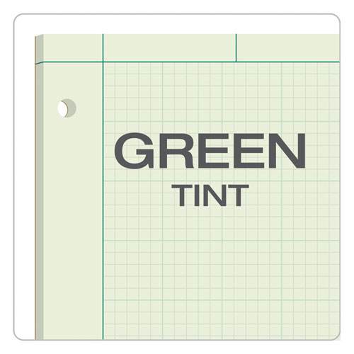 Picture of Engineering Computation Pads, Cross-Section Quadrille Rule (5 sq/in, 1 sq/in), Green Cover, 100 Green-Tint 8.5 x 11 Sheets