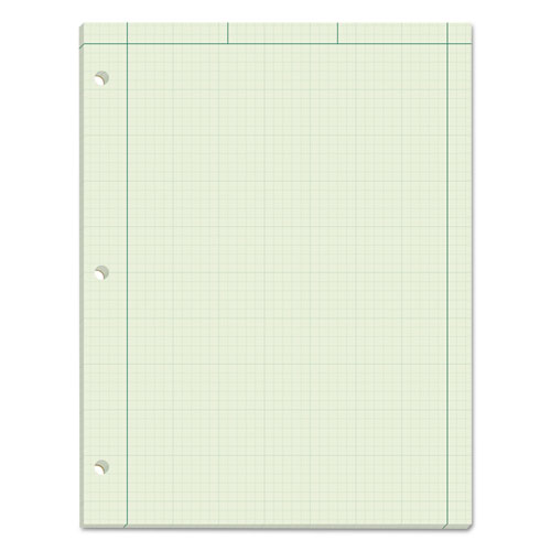Picture of Engineering Computation Pads, Cross-Section Quad Rule (5 sq/in, 1 sq/in), Black/Green Cover, 100 Green-Tint 8.5 x 11 Sheets
