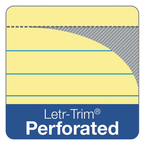 Picture of Docket Gold Ruled Perforated Pads, Narrow Rule, 50 Canary-Yellow 5 x 8 Sheets, 12/Pack