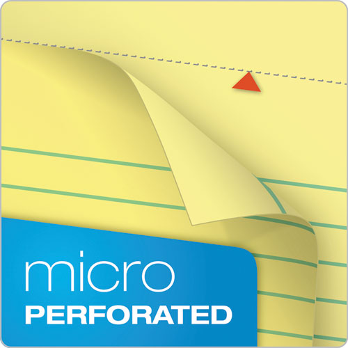 Picture of Docket Ruled Wirebound Pad with Cover, Wide/Legal Rule, Blue Cover, 70 Canary-Yellow 8.5 x 11.75 Sheets