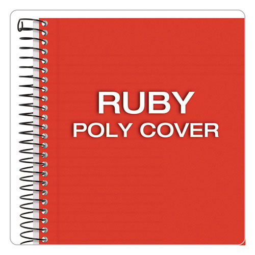 Picture of Color Notebooks, 1-Subject, Narrow Rule, Ruby Red Cover, (100) 8.5 x 5.5 White Sheets