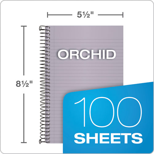 Picture of Color Notebooks, 1-Subject, Narrow Rule, Orchid Cover, (100) 8.5 x 5.5 Orchid Sheets