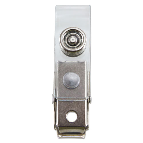 Picture of SICURIX ID Strap Clips, 0.38" x 2.75", Clear, 25/Pack