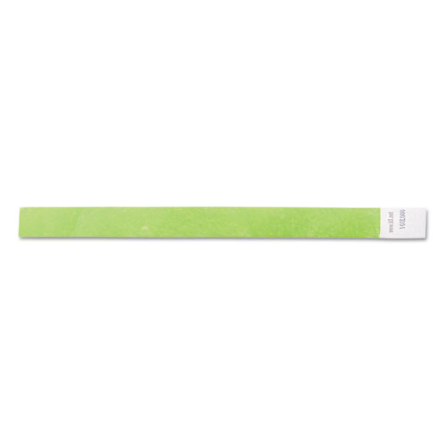 Picture of Security Wristbands, Sequentially Numbered, 10" x 0.75", Green, 100/Pack