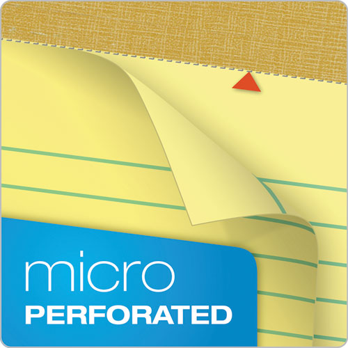 Picture of "The Legal Pad" Plus Ruled Perforated Pads with 40 pt. Back, Wide/Legal Rule, 50 Canary-Yellow 8.5 x 14 Sheets, Dozen