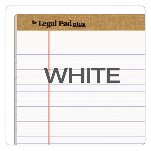 Picture of "The Legal Pad" Plus Ruled Perforated Pads with 40 pt. Back, Wide/Legal Rule, 50 White 8.5 x 11.75 Sheets, Dozen