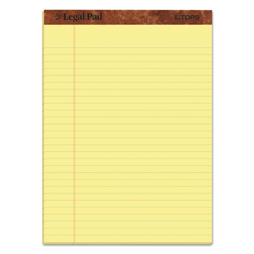Picture of "The Legal Pad" Ruled Perforated Pads, Wide/Legal Rule, 50 Canary-Yellow 8.5 x 11 Sheets, 3/Pack