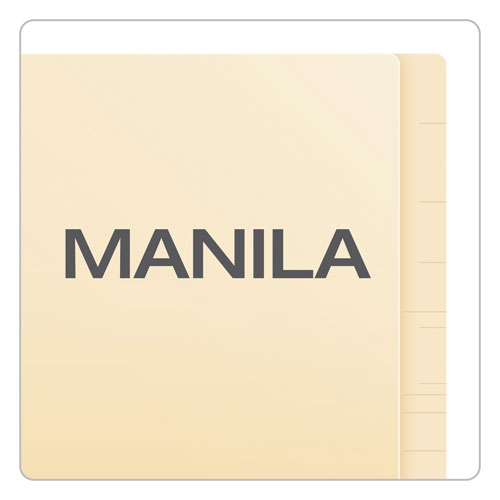 Picture of Manila End Tab Expanding Fastener Folders, 2-Ply Tabs, 0.75" Expansion, 2 Fasteners, Letter Size, Manila Exterior, 50/Box