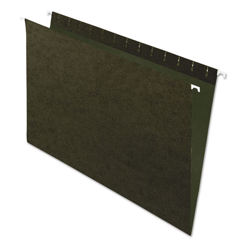 Picture of Standard Green Hanging Folders, Legal Size, Straight Tabs, Standard Green, 25/Box