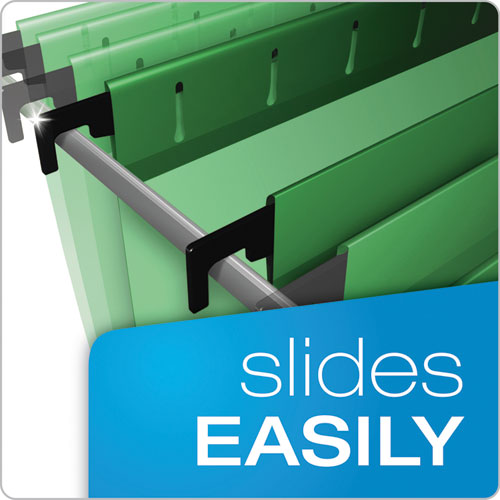 Picture of SureHook Hanging Folders, Legal Size, 1/5-Cut Tabs, Bright Green, 20/Box