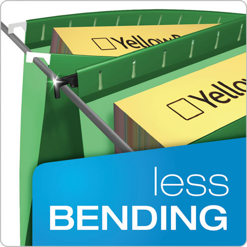 Picture of SureHook Hanging Folders, Legal Size, 1/5-Cut Tabs, Bright Green, 20/Box