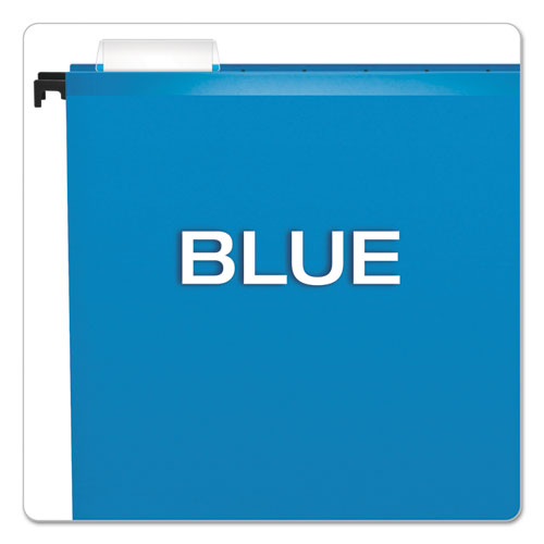 Picture of SureHook Hanging Folders, Legal Size, 1/5-Cut Tabs, Blue, 20/Box