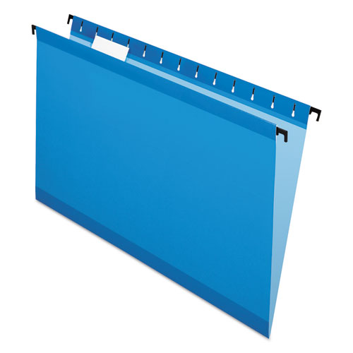 Picture of SureHook Hanging Folders, Legal Size, 1/5-Cut Tabs, Blue, 20/Box