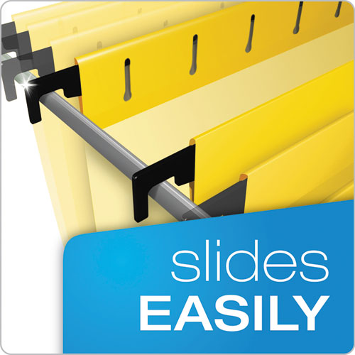 Picture of SureHook Hanging Folders, Legal Size, 1/5-Cut Tabs, Yellow, 20/Box