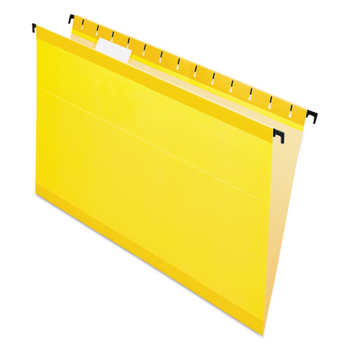 Picture of SureHook Hanging Folders, Legal Size, 1/5-Cut Tabs, Yellow, 20/Box