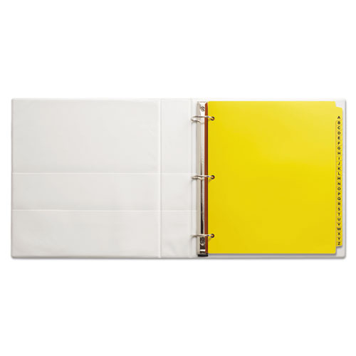 Picture of Heavy-Duty Preprinted Plastic Tab Dividers, 26-Tab, A to Z, 11 x 9, Yellow, 1 Set